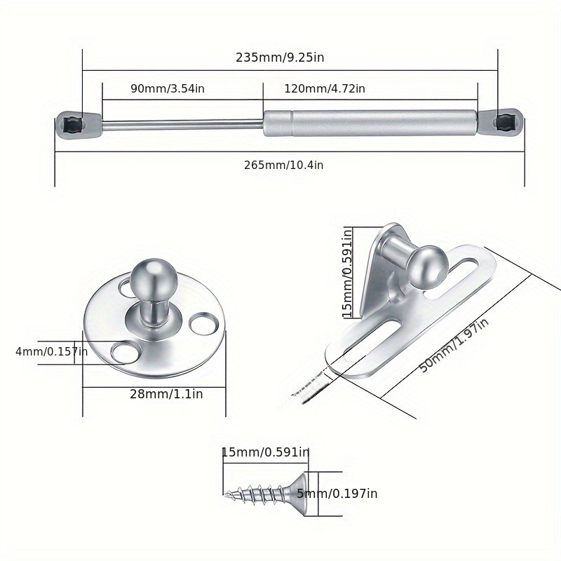 2 szt. sprężyn gazowych amorty – Cabinet Hinge Overlay recenzja i cena